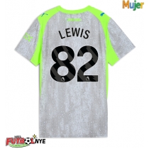 Camiseta Manchester City Rico Lewis #82 Tercera Equipación para mujer 2025-26 manga corta